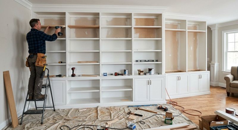 Mudroom Shelving Installation in Greensboro, NC